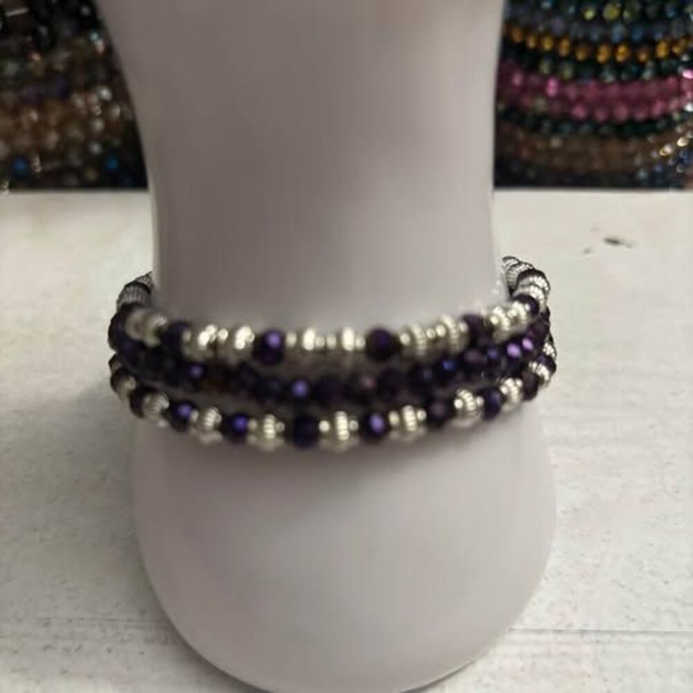 Handmade Beaded Stretch Bracelet Stack 0251